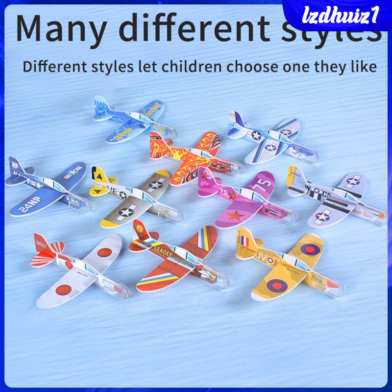 Set 10 Máy Bay Xốp Nhiều Màu Sắc Cho Bé 3 4 5 6 7 Tuổi