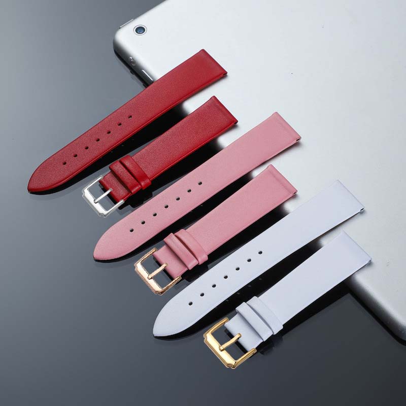 {DA NHẬP XỊN} Dây đồng hồ da bò 2 lớp slim BO-46 chống thấm nước nhiều size 8 10 12 14 15 16 18 19 20 21 22mm (Nâu Nhạt)