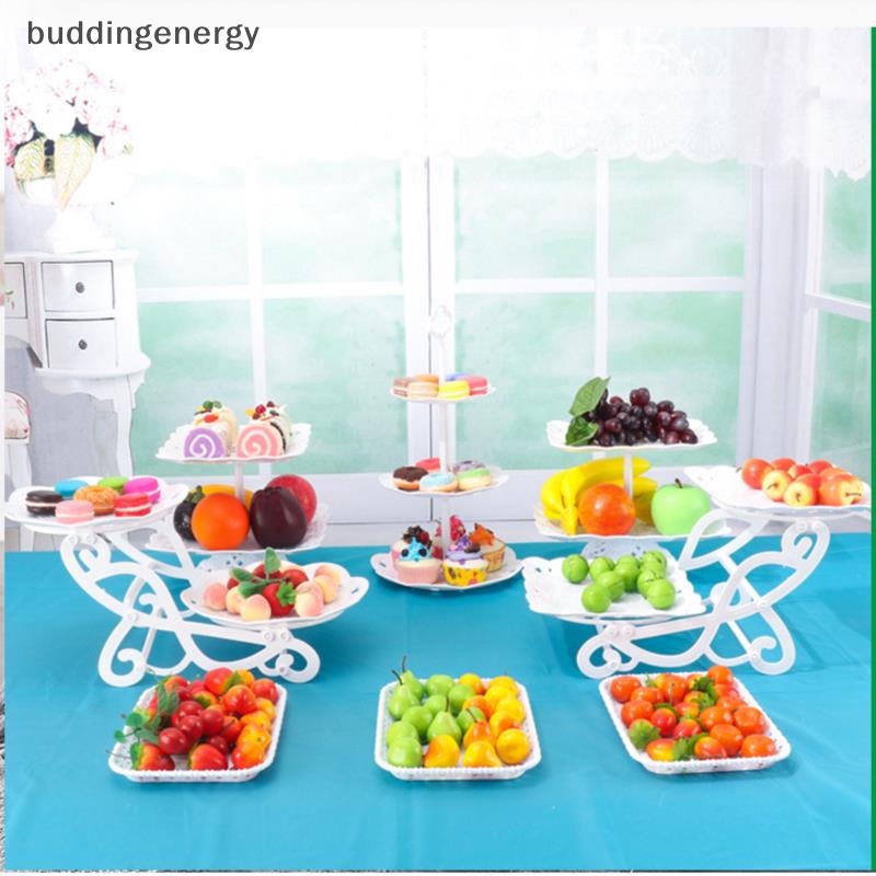 {BUDDI} Set 1 / 2 Giá Đỡ Đĩa Đựng Bánh Trái Cây / Snack Ba Tầng Sáng Tạo {BUDDI {buddingenergy}