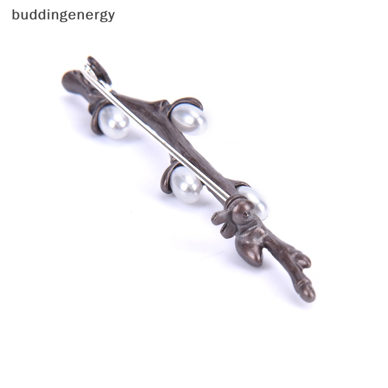 Ghim Cài Áo Hình Cành Hoa Mận Đính Ngọc Trai Phong Cách Vintage Thanh Lịch