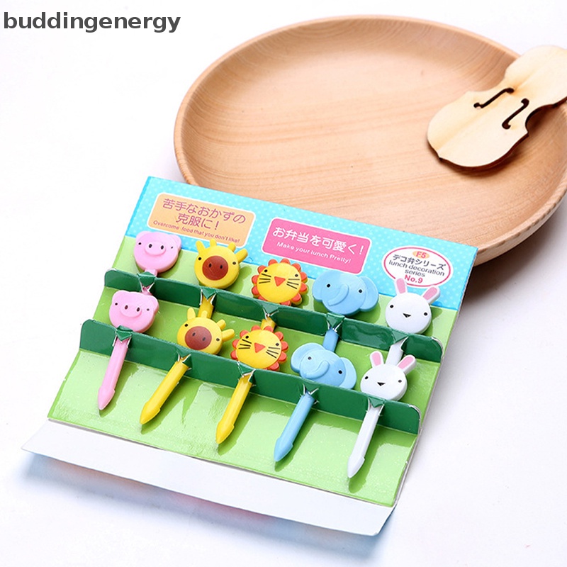 {BUDDI} Set 10 Nĩa Ăn Tráng Miệng Trái Cây Tráng Miệng Hình Động Vật Mini Dễ Thương Trang Trí Tiệc Tùng {BUDDI {BUDDI}