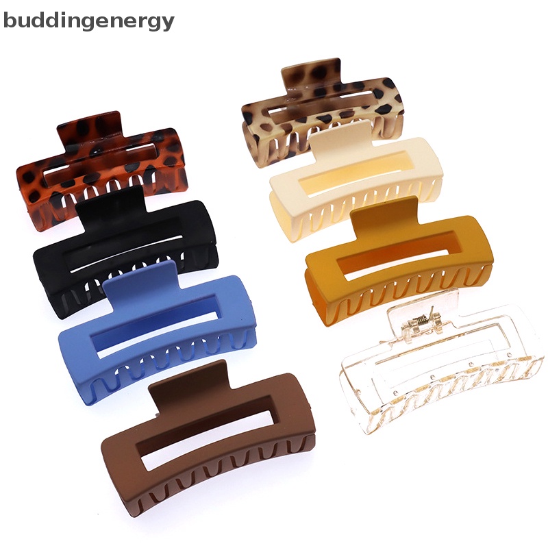 Kẹp Tóc Càng Cua Lớn Bằng Nhựa Màu Trơn Thanh Lịch Cho Nữ