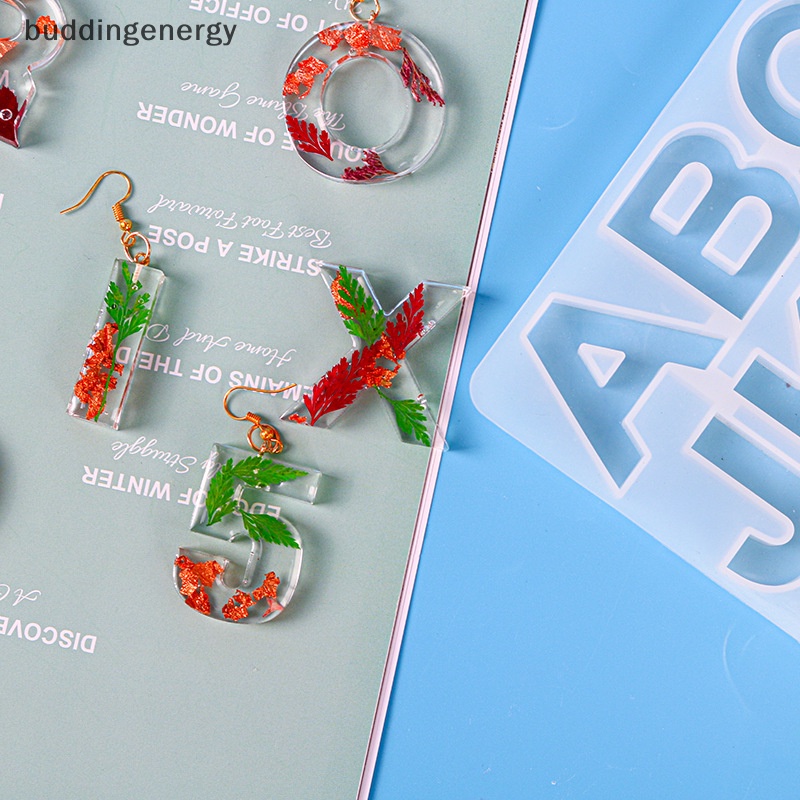 {BUDDI} Khuôn Silicone Làm Mặt Dây Chuyền Bằng Epoxy Resin Pha Lê Hình Chữ Cái Và Chữ Số {BUDDI}