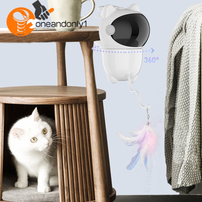 Đồ Chơi Tương Tác Tự Động Chiếu Hình Lông Vũ Thông Minh Cho Mèo Cưng