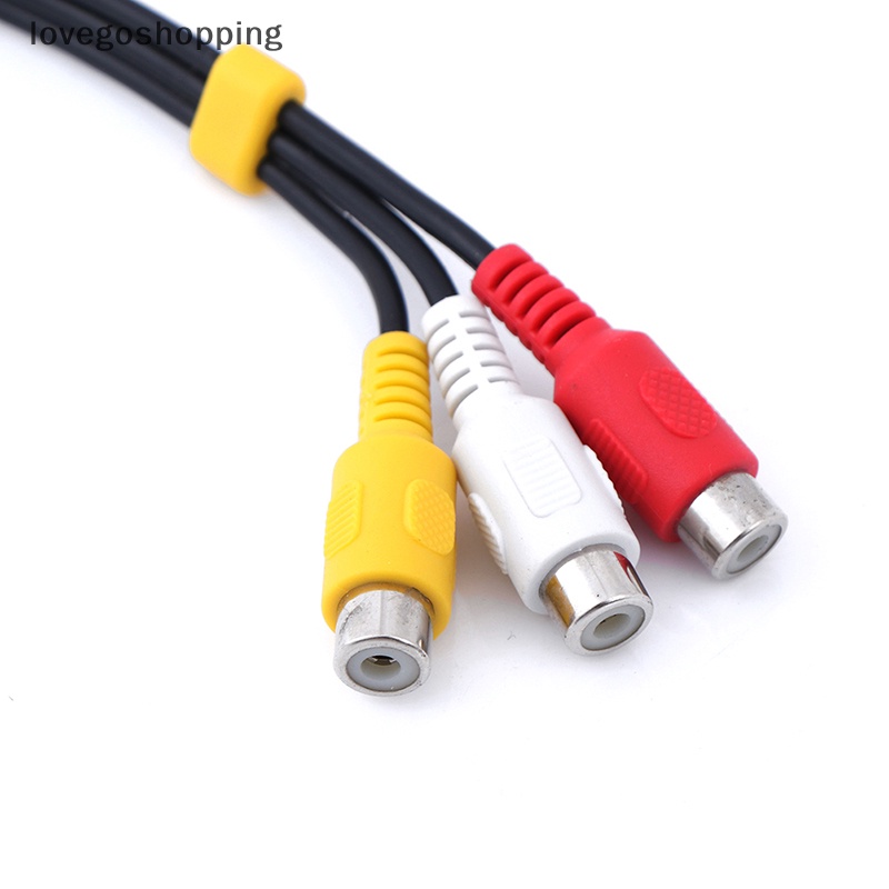 1 Dây Cáp Âm Thanh 3.5mm mini aux male Sang 3 RCA female audio video AV