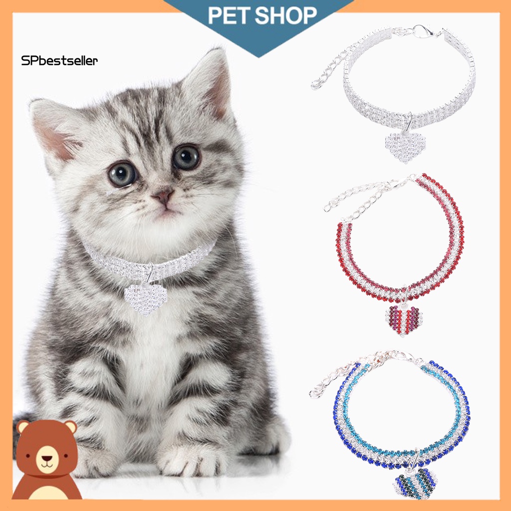 Vòng Cổ Đính Đá Nhân Tạo Thời Trang Dành Cho Thú Cưng