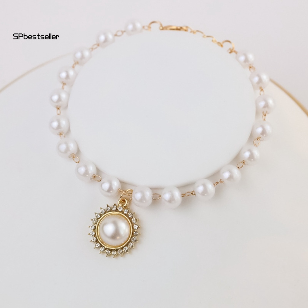 Vòng cổ Mặt Hình Chú Chó SPbestsellyr Đính Ngọc Trai / Hành Tinh Dễ Thương Tùy Chỉnh Kích Thước Dùng Làm Quà Tặng Sinh