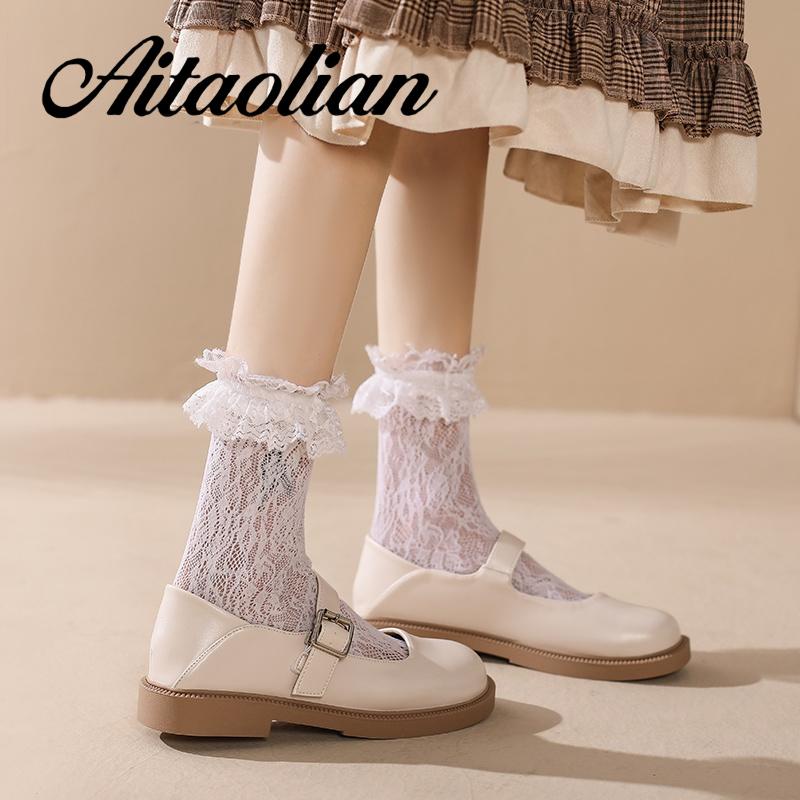 Giày Lười Da 3cm Phong Cách vintage Thời Trang Cho Nữ