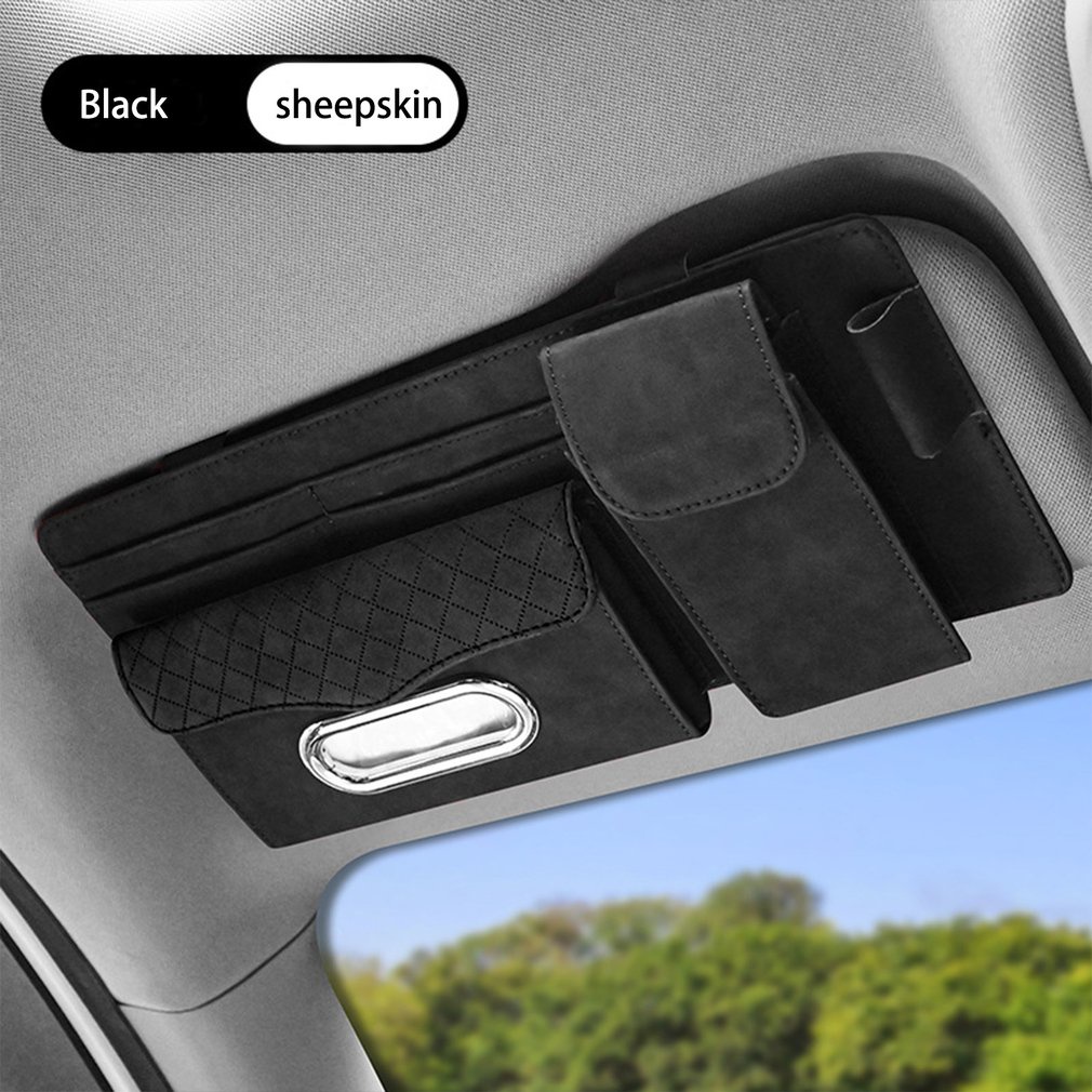 Car Sun Visors Glasses Holder Adjustable Visor Creative And Durable 4-In-1 Sunshade Card [Q/13]