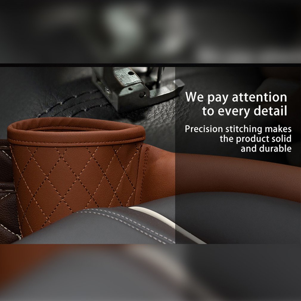 Car Accessories Cup Holder Seat Gusset Storage Bag Console Side Organizer Leather [Q/4]