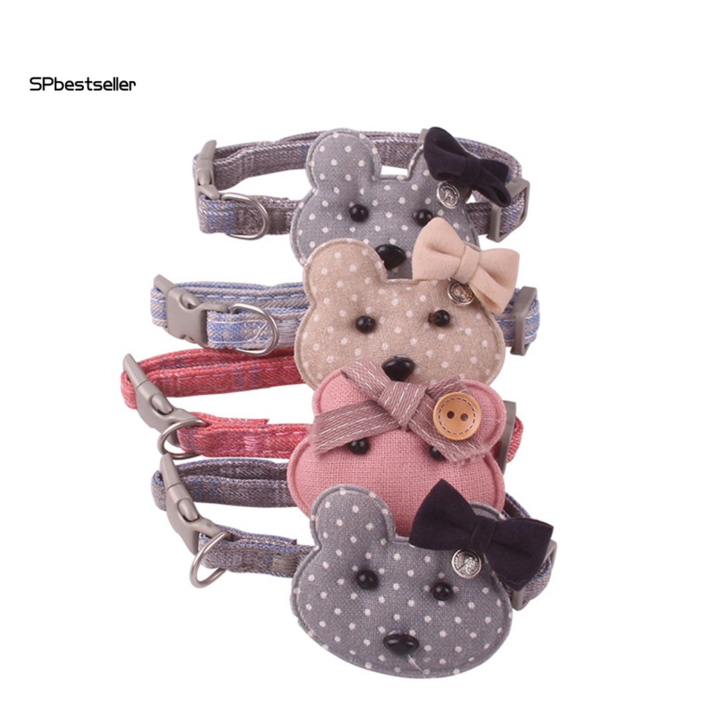 Vòng Cổ Hình Gấu Mềm Mại Có Thể Điều Chỉnh Cho Thú Cưng