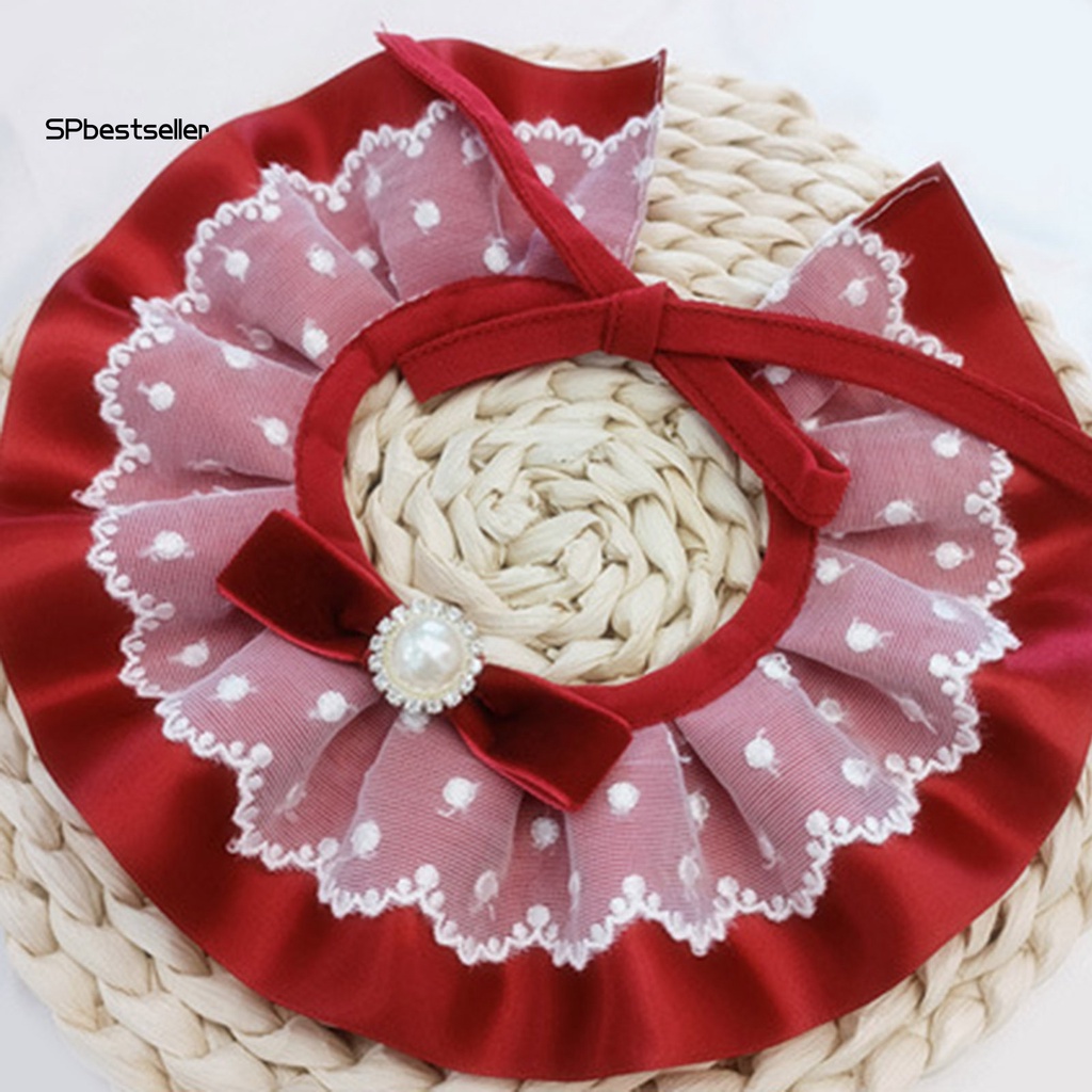 Yếm Công Chúa Bằng Vải Ren Mềm Mại Phong Cách Vintage Cho Thú Cưng