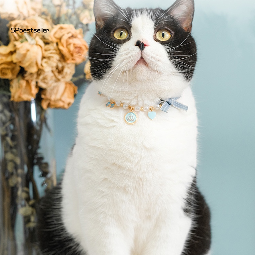 Vòng Cổ Ngọc Trai Bằng Nhựa Màu Sắc Tươi Sáng Cho Mèo Cưng