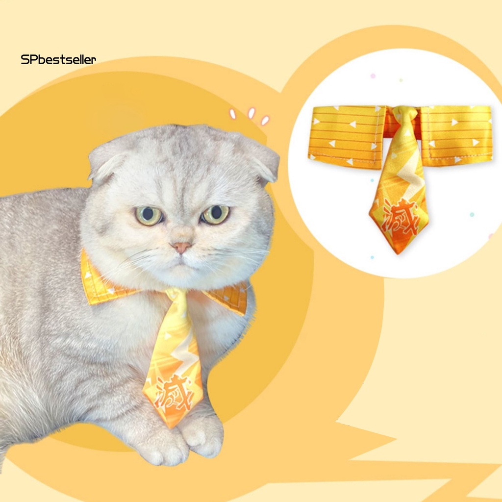 Cà Vạt Điều Chỉnh Được Thiết Kế Hình Demon Slayer Cho Thú Cưng