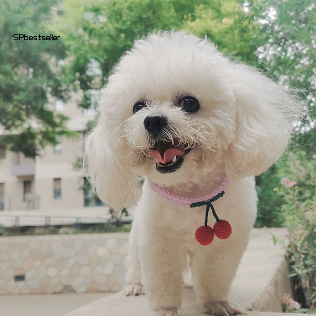 Spbestselly Vòng Cổ Len Dệt Kim Thủ Công Có Thể Điều Chỉnh Mặt Dây Hình Mèo Mặc Hàng Ngày Cho Mèo Cưng