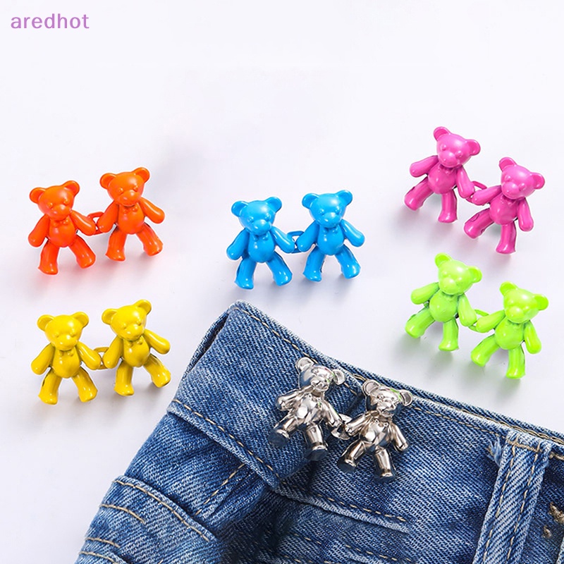 1 Cặp Nút Cài Có Thể Tháo Rời Hình Gấu Dành Cho Quần Jean Mới