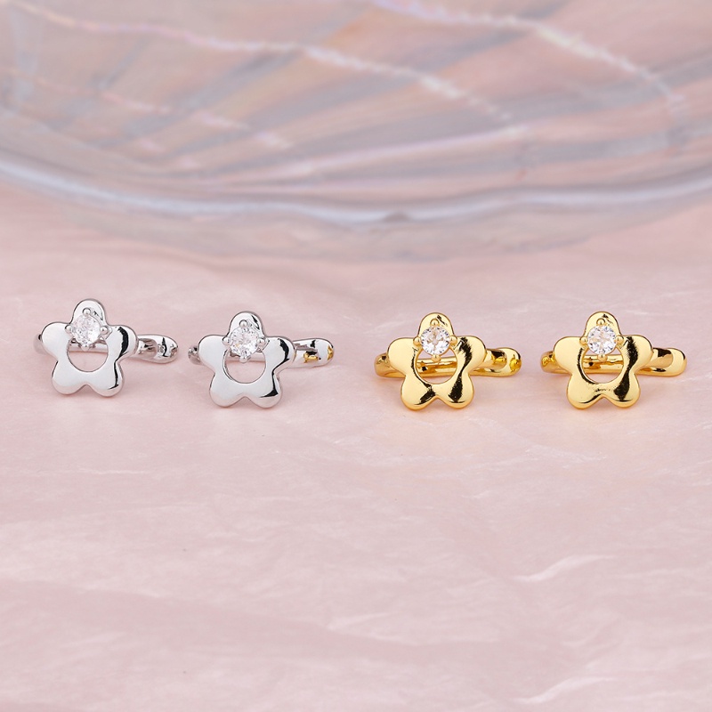 Kẹp tai, kẹp tai hoa, bông tai không xuyên lỗ, kẹp tai nữ, bông tai Hàn Quốc, bông tai kim cương thời trang, kẹp tai xu hướng cá tính, bông tai mát mẻ