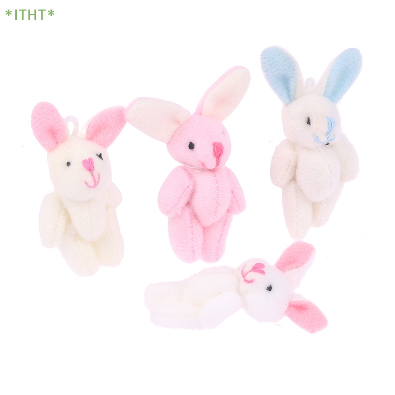 Thỏ Nhồi Bông 4.5CM Mềm Mại Trang Trí Móc Khóa / Ba Lô / Túi Xách / Xe Hơi Trang Trí Nhà Búp Bê Mới