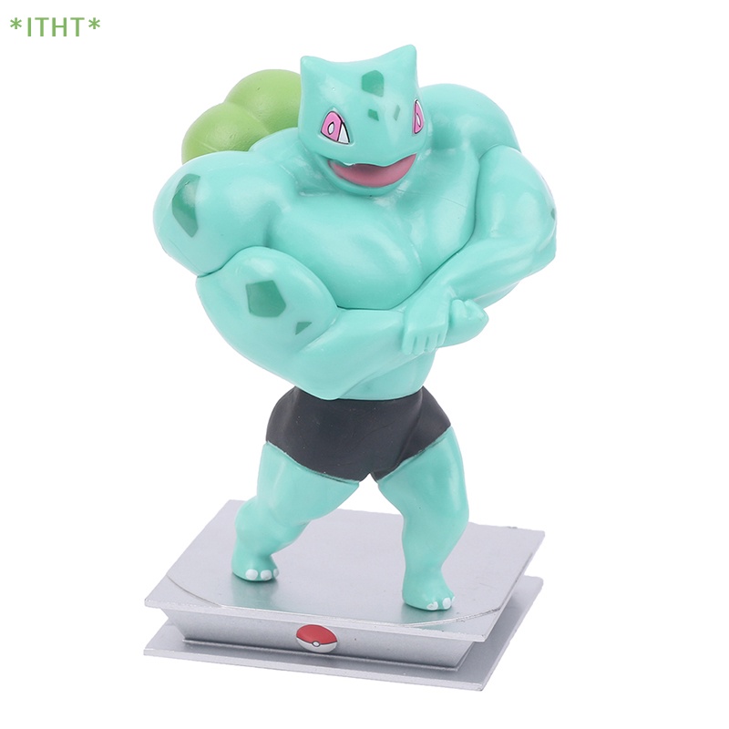 1 Mô Hình Nhân Vật Hoạt Hình 10cm Cơ Bắp Pikachu Bulbasaur Squirtle Charmande Poon Mới