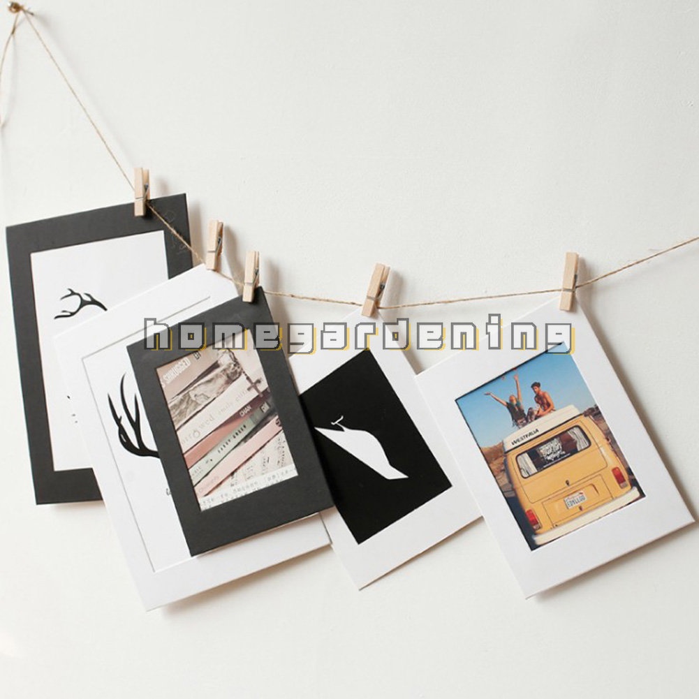 Bộ 10 Giá Đỡ Kẹp Ảnh Bằng Gỗ &amp; Giấy Độc Đáo Trang Trí Nhà Cửa / Tiệc Cưới / Lễ