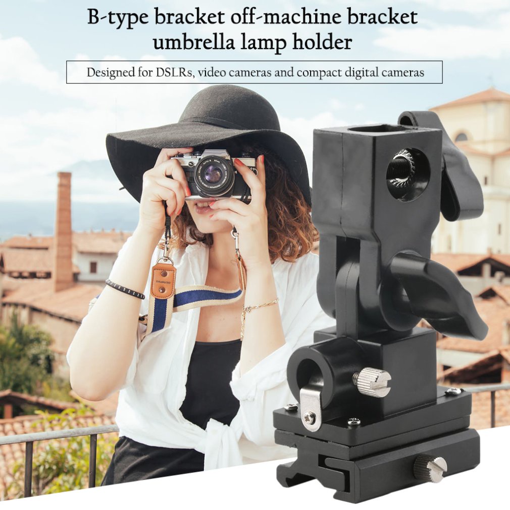 Fu-Sob Universal B Type Multifunction Holder Led Flashlight Umbrella Swivel Light Stand Bracket For Camera [Q/14]