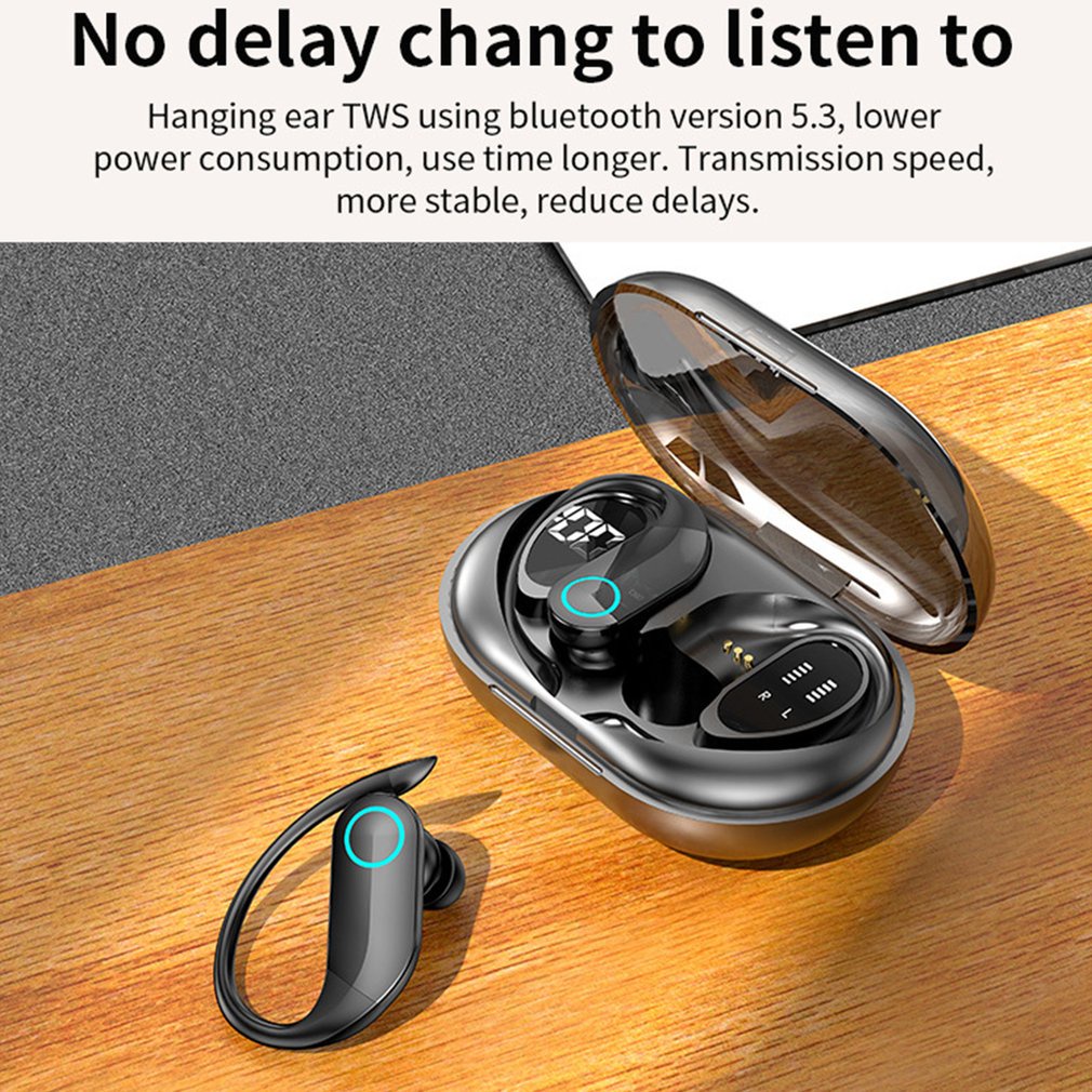 G37 Wireless Headset On-Ear Headphones Newest Earbuds Digital Display Earphone [Q/3]