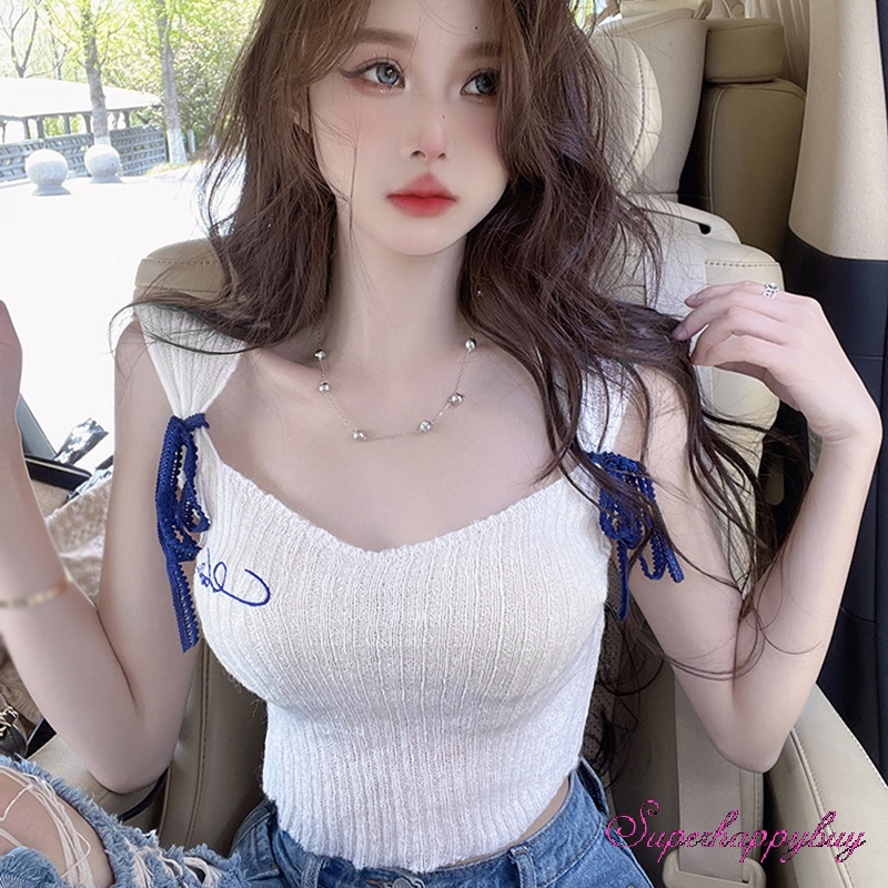 Áo Tank Top Sát Nách Màu Sắc Tương Phản Thời Trang Cho Nữ