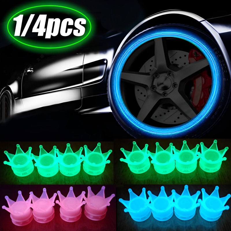 1 / 4 Vỏ Bọc Van Bánh Xe Phát Sáng Trong Tối