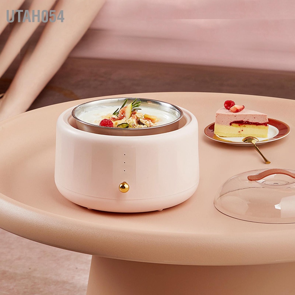 Utah054 Máy làm sữa chua Hy Lạp hoàn toàn tự động với nồi lót bằng thép không gỉ để sử dụng tại nhà