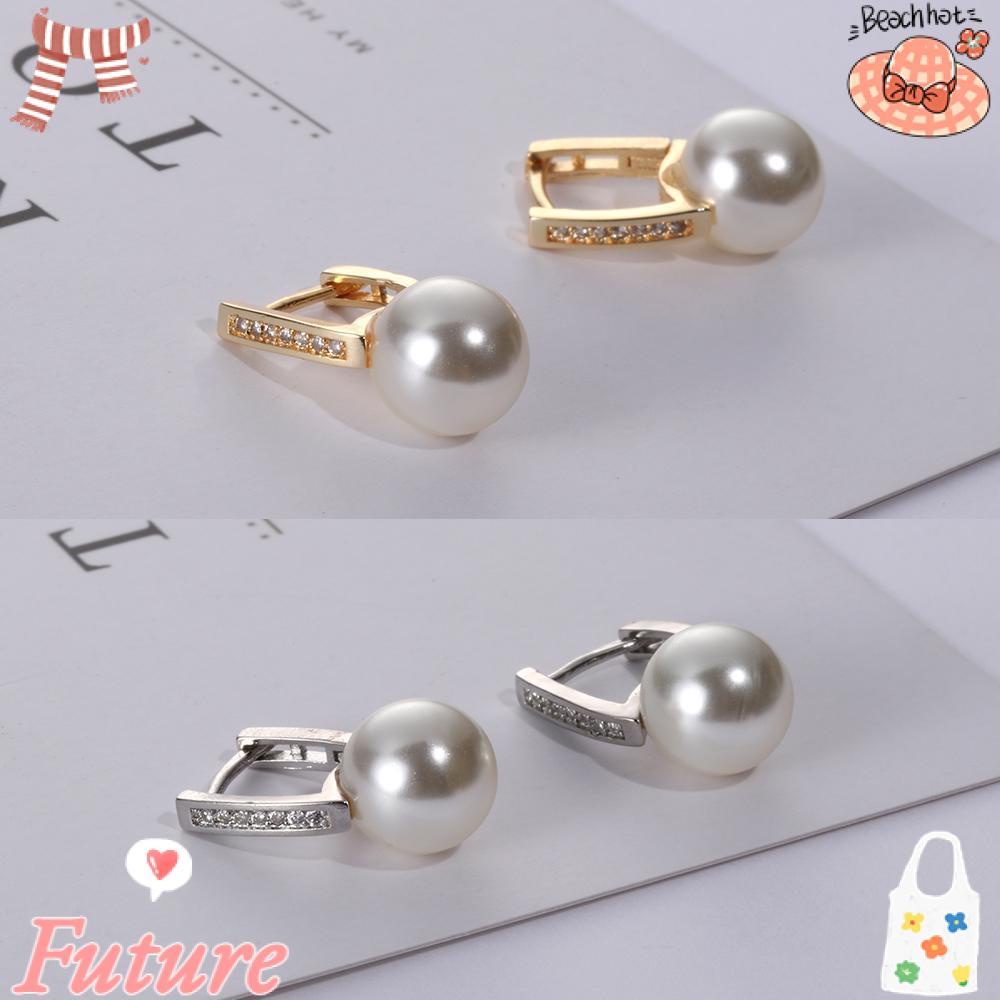 Bông Tai Mạ Vàng 18K Hình Tròn Lấp Lánh Thời Trang|Bông Tai Đính Đá Lấp Lánh