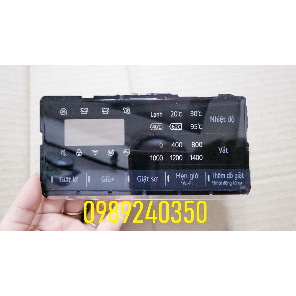 Mặt phím bấm cảm ứng máy giặt LG cửa ngang đời Tiếng Việt chính hãng