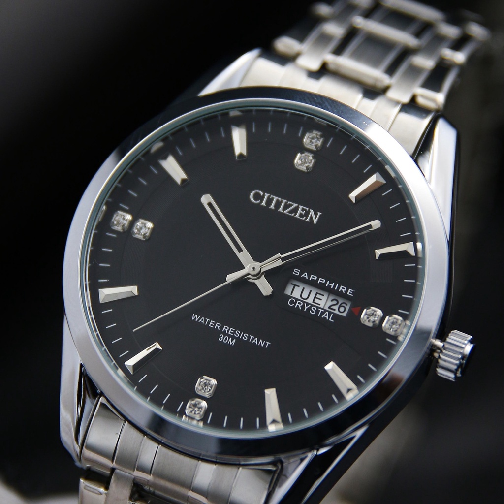 Đồng Hồ Nam Citizen Dây Thép Chống Gỉ , Mặt Kính Sapphire Chống Trầy Xước