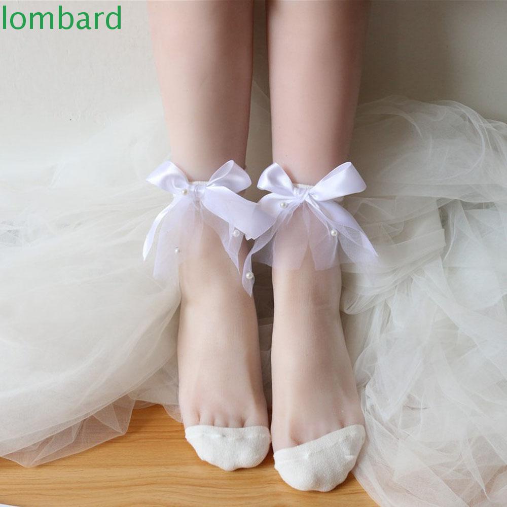 Tất Lưới Xuyên Thấu Màu Trơn Phong Cách Lolita