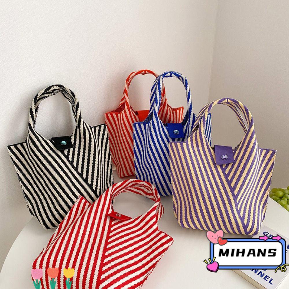 Túi Mua Sắm Đeo Cổ Tay Đan Len Có Thể Tái Sử Dụng Cho Nữ