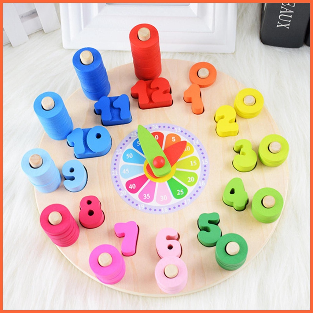 Đồng Hồ Đồ Chơi Giáo Dục Hình Đồng Hồ Thời Gian Cho Bé