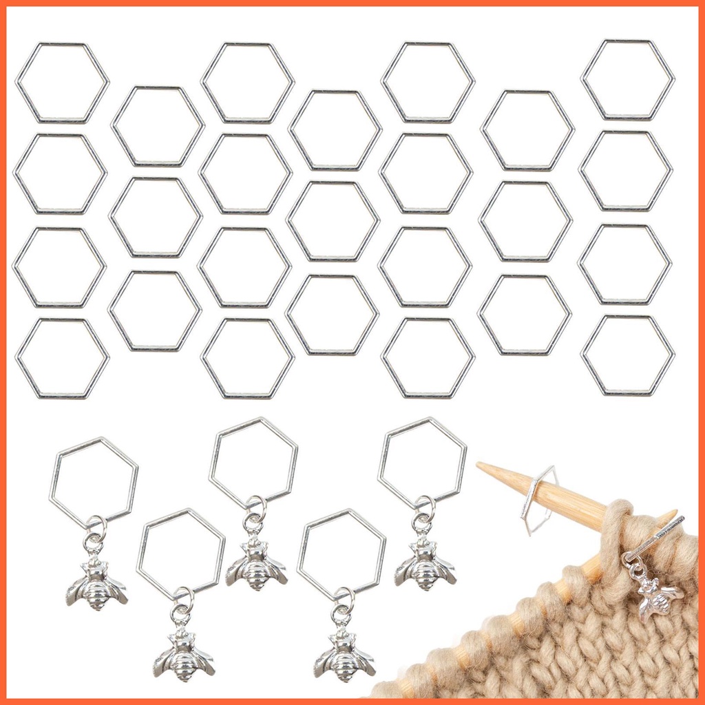 Set 30 Kẹp Đan Len Bằng Nhựa Hình Tổ Ong