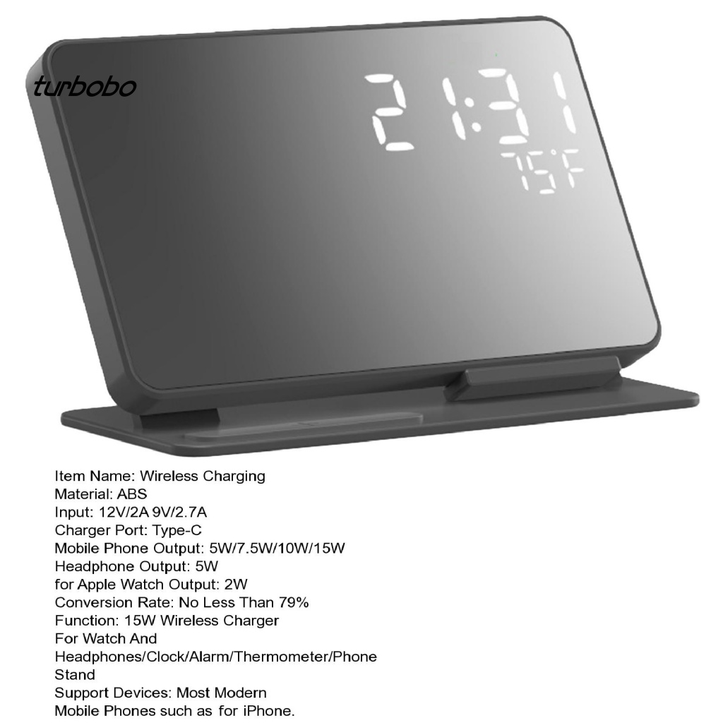 1 Bộ Đế Sạc Không Dây Đầu Vào 12V / 2A 9V / 2.7A 5W Cho Tai Nghe Văn Phòng