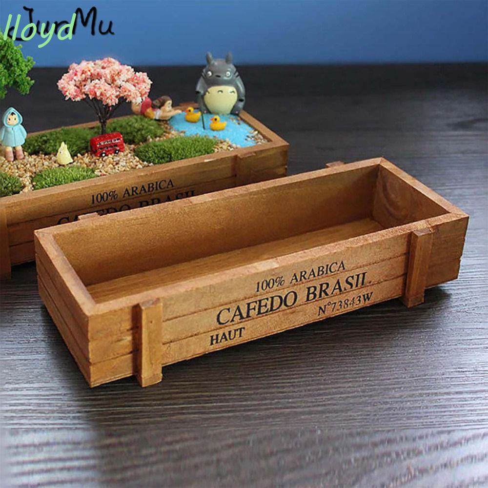 Chậu Trồng Cây Bằng Gỗ Nhiều Màu Trang Trí Nhà Cửa / Văn Phòng / Khách Sạn