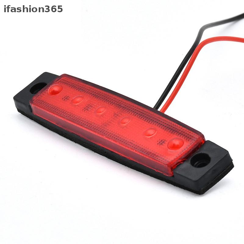 1 Đèn Cảnh Báo 6LED 12V / 24V Gắn Hông Xe Tải / Xe Moóc