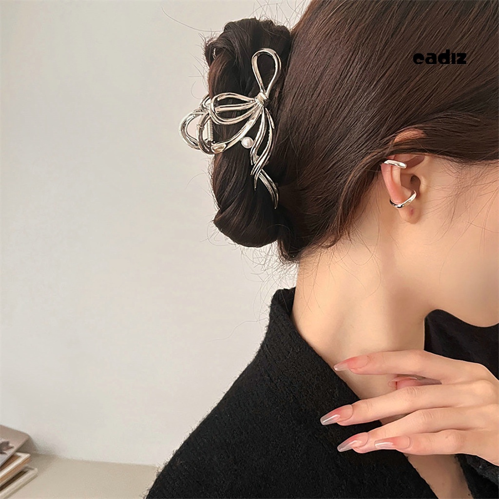 Kẹp Tóc Càng Cua Màu Trơn Chống Rỉ Sét Tạo Kiểu Tóc Thời Trang Cho Nữ