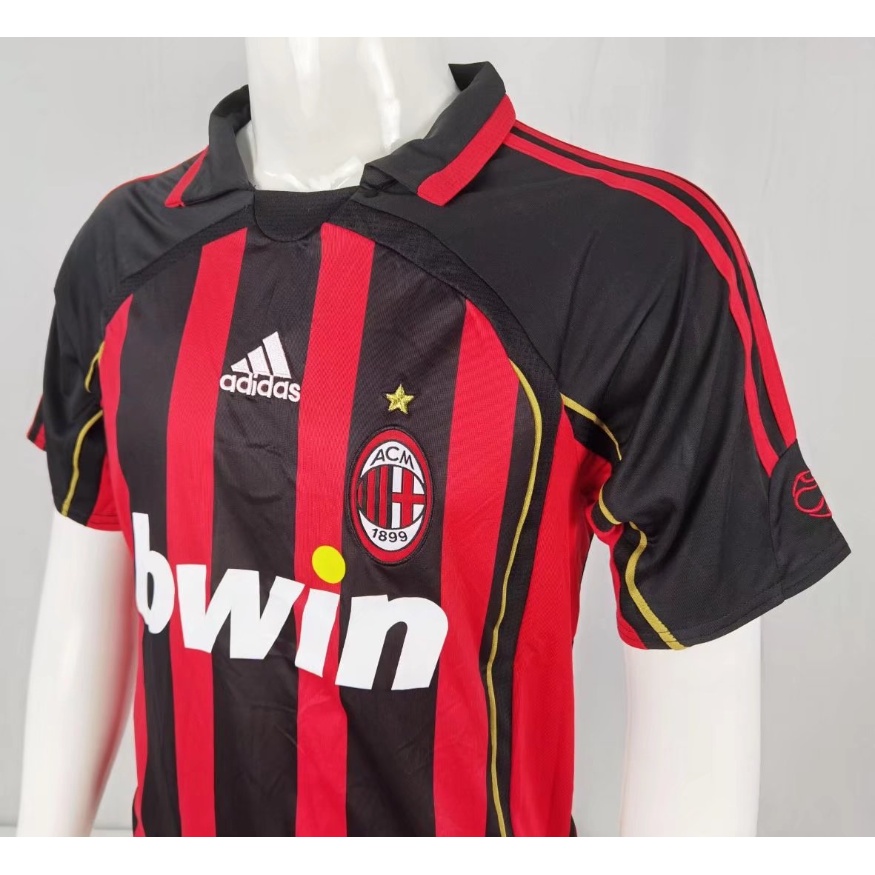Áo Thun Thể Thao Tay Ngắn Size S-XXL 06-07 AC Milan Cho Nam