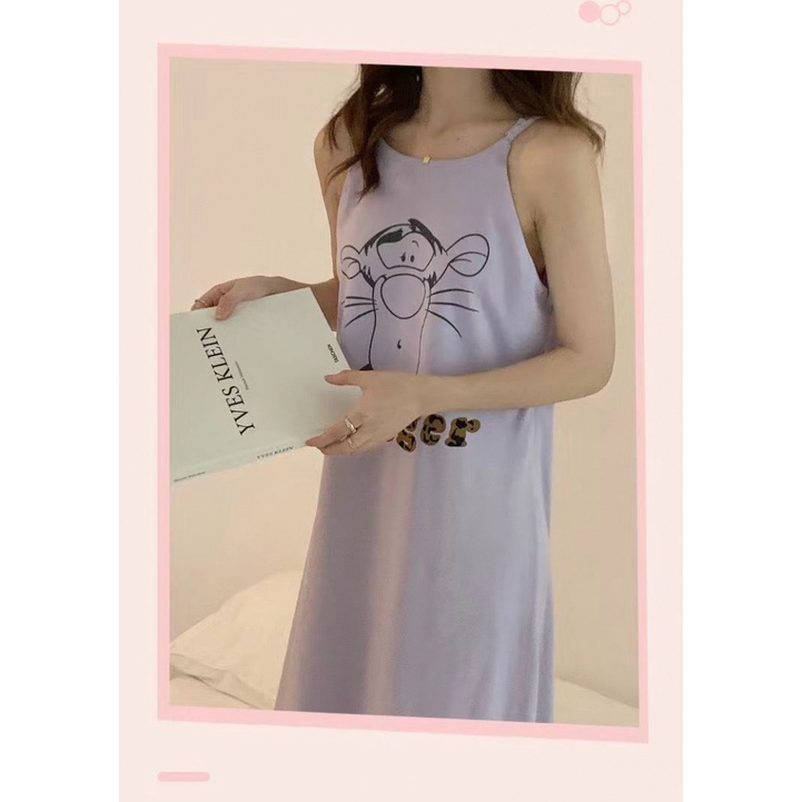 Đồ ngủ Hai Dây Chất Cotton In Họa Tiết Hoạt Hình Phong Cách Nhật Bản Dễ Thương Thời Trang Mùa Hè Cho Nữ