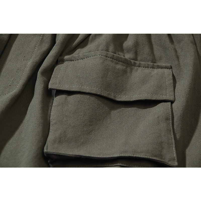 Quần Short Thể Thao Dáng Rộng Lưng Thun Phối Nhiều Túi Cá Tính Cho Nam Và Nữ