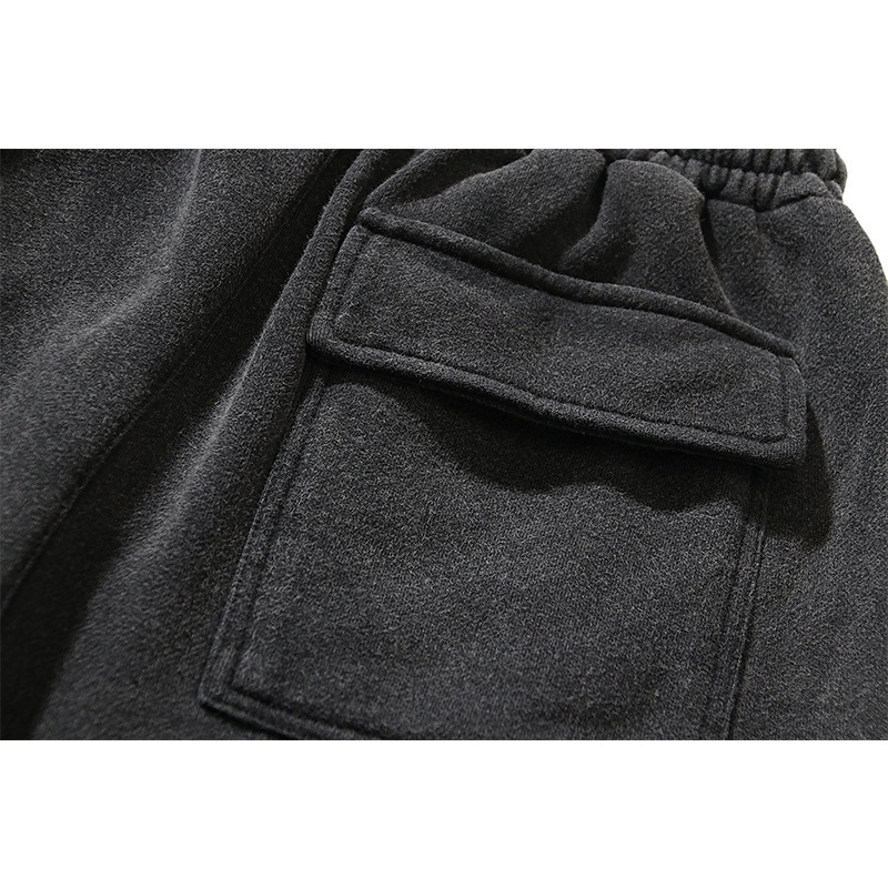 Quần Short Thể Thao Lưng Thun Dáng Rộng Phối Túi Có Khóa Kéo Thời Trang Dành Cho Nam Và Nữ