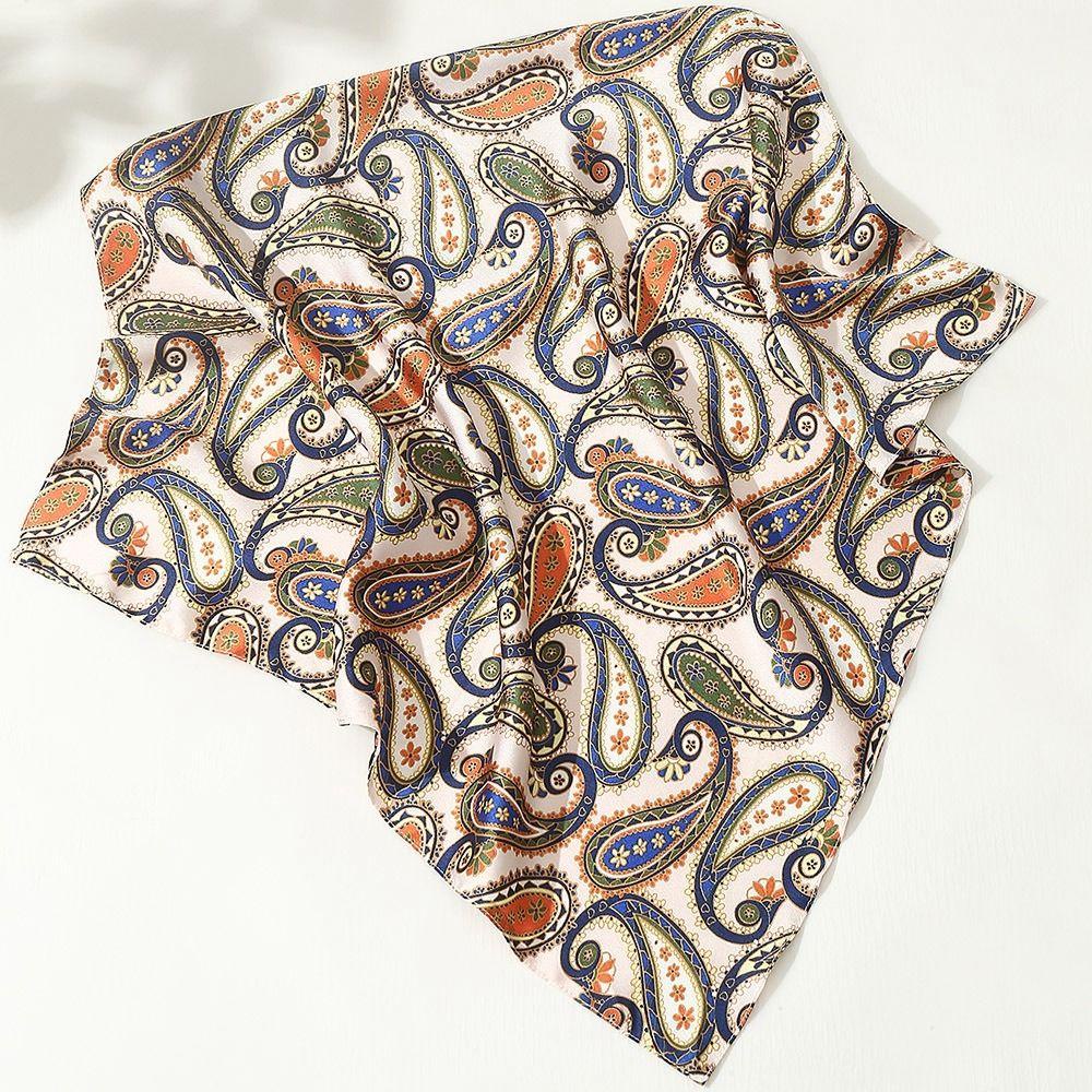 Khăn Lụa Vuông In Họa Tiết VANES1 Phong Cách Hàn Quốc Cho Nữ