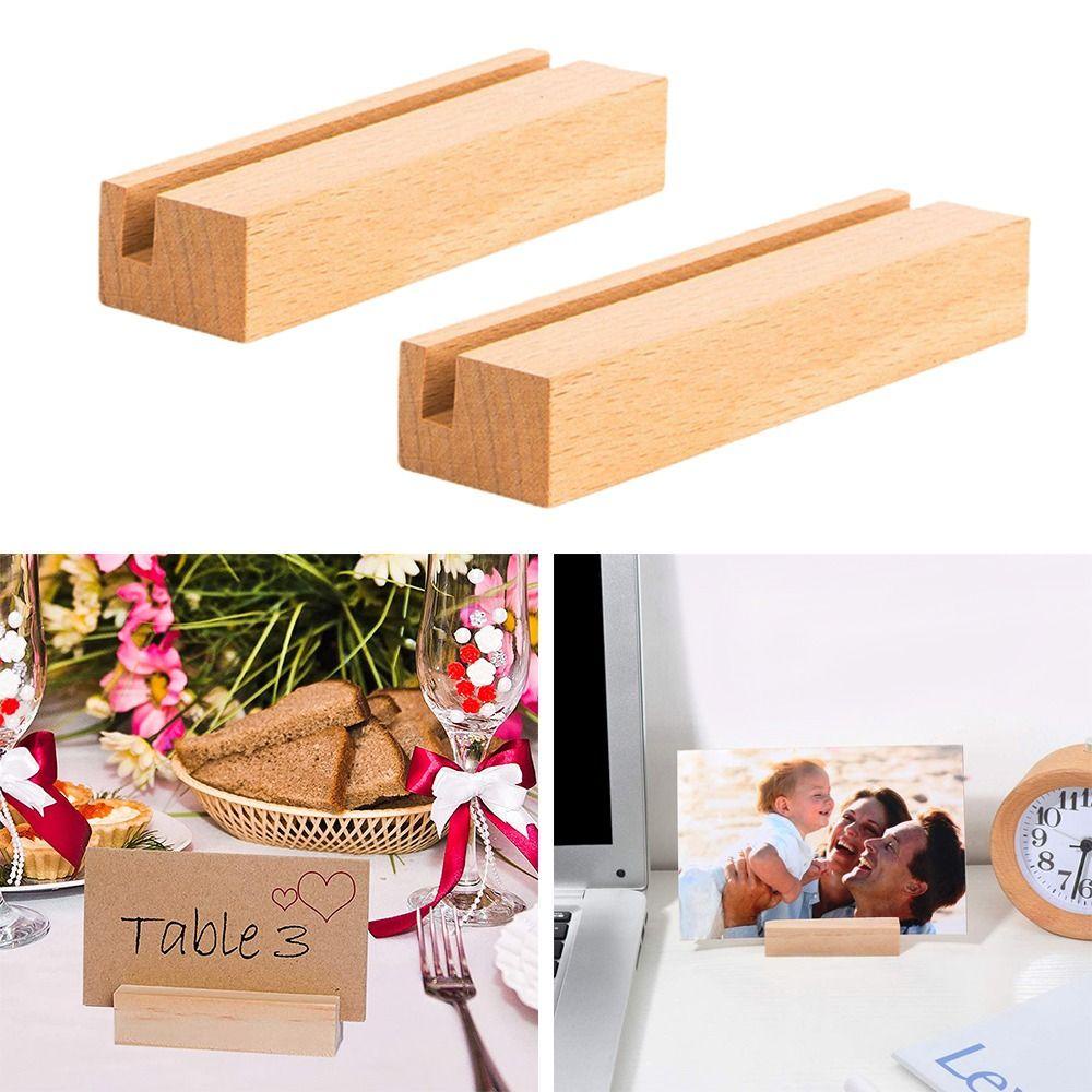CONOPERY Giá Đỡ Kẹp Giấy / Ảnh Để Bàn Bằng Gỗ Dùng Trang Trí Tiệc Cưới