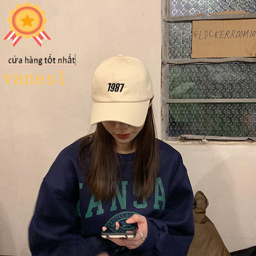 Mũ Lưỡi Trai VANES1 Vải Cotton Mềm Màu Trơn Chống Nắng Đa Năng Thời Trang Cho Nam Và Nữ