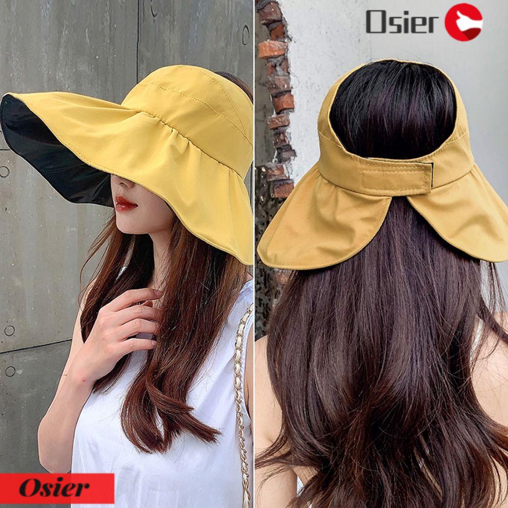 Nón Bucket Rộng Vành 1 Món Chống Tia UV Hở Chóp Có Thể Gập Lại Cho Nữ