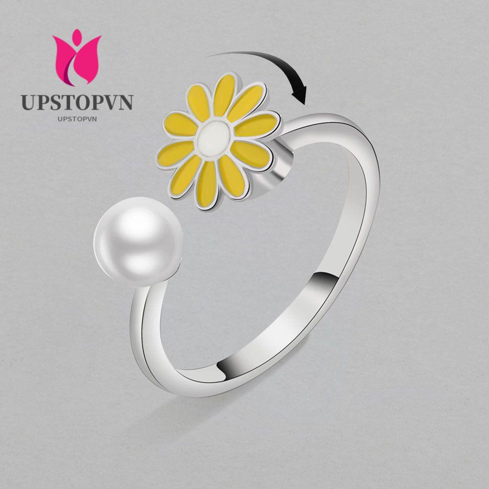 Nhẫn Hình Hoa Cúc Dạng Xoay Giúp Giải Tỏa Căng Thẳng