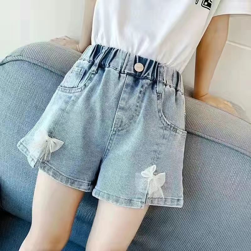 Quần Short Denim Hakama Lưng Cao Phong Cách Phương Tây Thời Trang Mùa Hè 2022 Mới Cho Nữ